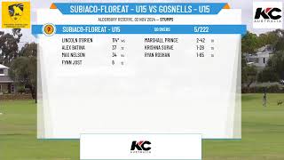 SubiacoFloreat  U15 v Gosnells  U15 [upl. by Aihseit889]