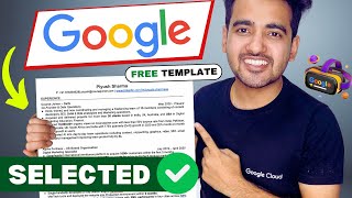 How My Resume Got Selected in Google Resume Template Added to Download ATS Friendly Resume [upl. by Asela576]