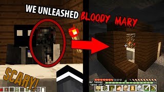 We SUMMONED Bloody Mary in Minecraft Scary Minecraft Video [upl. by Lellih]