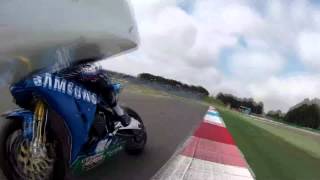 Onboard with Shane Byrne in MCE BSB race one from Assen [upl. by Hcahsem344]