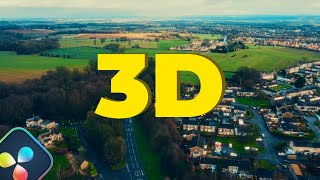 Flying through 3D TEXT on Davinci Resolve Free version [upl. by Eitsim]