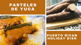 FLAVORFUL PUERTO RICAN STYLE PASTELE DE YUCA  CASSAVA BOILED PATTIES [upl. by Epner]