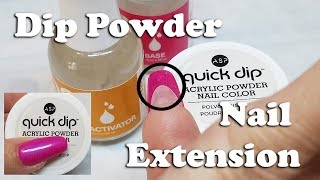 Extending Natural Nails Using Dip Powders  tutorial [upl. by Lleval284]