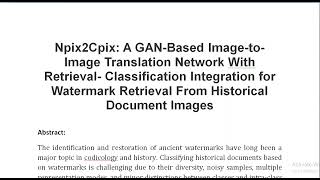 Npix2Cpix A GAN Based Image to Image Translation Network With Retrieval Classification Integration [upl. by Sundstrom]