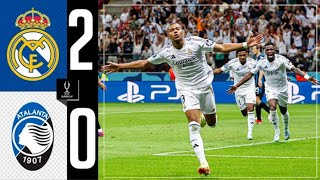 Kylian Mbappé First Goal  Real Madrid vs Atalanta 20  Highlights  UEFA Super Cup FINAL 2024 [upl. by Eidob117]