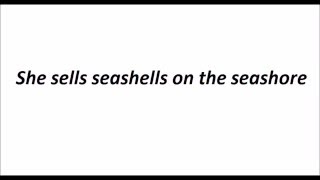 早口言葉1 quotShe sells seashells quot Tongue twister1 [upl. by Slinkman]