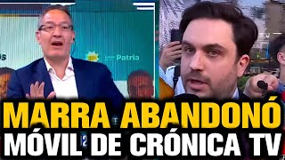 MARRA ABANDONÓ MÓVIL DE CRÓNICA Y LOS DEJÓ PAGANDO EN VIVO [upl. by Angadresma]