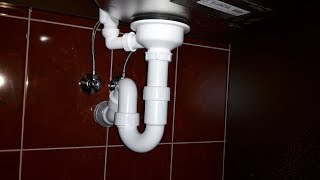 How To Install Drain Pipes On a Kitchen Sink [upl. by Seel316]