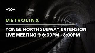 Yonge North Subway Extension  LIVE Event [upl. by Midan]