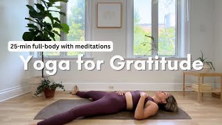 Yin yoga for gratitude  25min gentle yoga for positivity and contentment [upl. by Fairfax]