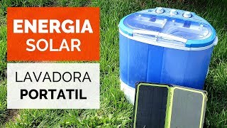 MINI LAVADORA PORTATIL con ENERGIA SOLAR para departamentos o casas rodantes ☀️💧 [upl. by Aleetha289]