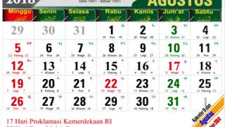 Bagaimana Cara  Melihat Kalender 2018 Perpaduan Kalender Hijriah dan Jawa [upl. by Nide]