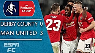 Derby County 03 Man Utd Odion Ighalo double ruins Wayne Rooney reunion  FA Cup Highlights [upl. by Faludi]