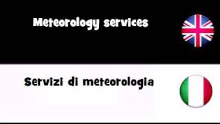 VOCABULARY IN 20 LANGUAGES  Meteorology services [upl. by Ecirtra]