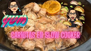 Carnitas En Slow Cooker A Mi Estilo [upl. by Nagem87]