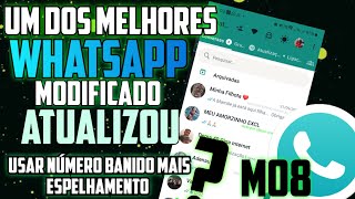 UM DOS MELHORES WHATSAPP MODIFICADO ATUALIZOU COM INCRÍVEIS FUNÇÕES USE SEU NÚMERO BANIDO [upl. by Lindo780]