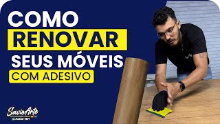 COMO RENOVAR SEU MOVEL ANTIGO COM ADESIVO envelopamentodemoveis [upl. by Ymaral]