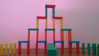 domino skill 骨牌技巧  n type towerㄇ字疊 [upl. by Alleen]