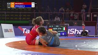 Repechage WW  59 kg E BRUGGER GER v N SPERANDIO ITA [upl. by Arema]