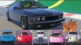 GTA 5  Top Speed Drag Race Ubermacht Zion Classic vs Top 20 Sports Classic Cars [upl. by Durham]