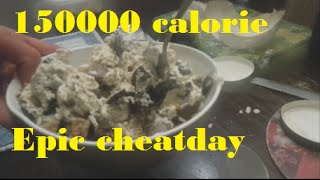 15000 CALORIE CHEAT DAY CHALLENGE  FULL DAY OF EATING [upl. by Ocirne]