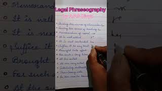 Legal Phraseography by APS Divya  Allahabad High Court l Shorthandbattle stenography legalword [upl. by Sulakcin]