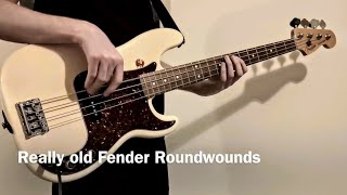 Flatwound vs Roundwound strings Fender P Bass [upl. by Ayatan]