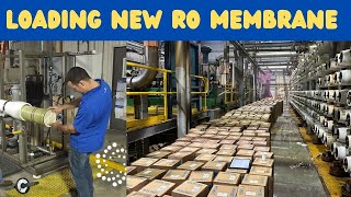 How to install Ro membrane filtersRo membrane loadingReplaced Ro Membrane roplant desalination [upl. by Fulmis]