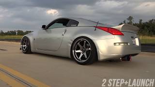 RAW Nissan 350z HR Exhaust  Tomei Expreme Ti Exhaust Start UpRevs2 Step Fly Bys [upl. by Nolahp]