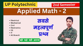 Applied Math 2 महत्वपूर्ण प्रश्नPart2Applied math 2nd semester by Ankit Sirstudy power point [upl. by Edorej]