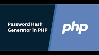 Password Hash Generator in PHP [upl. by Recneps607]