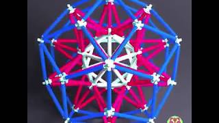 Stellated Icosahedron in Rhombic Triacontahedron [upl. by Arst713]