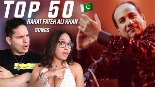 ONLY MASTERPIECES Latinos react to Top 50 Rahat Fateh Ali Khan Songs Bollywood amp Pakistani [upl. by Settle910]