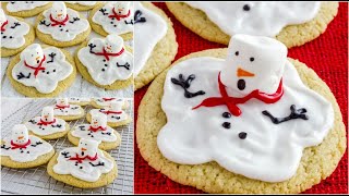 Melted Snowman Cookies  Kitchen Fun With My 3 Sons [upl. by Kasevich]