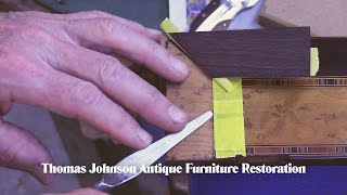 Restoring a Marquetry Box  Thomas Johnson Antique Furniture Restoration [upl. by Armalla]