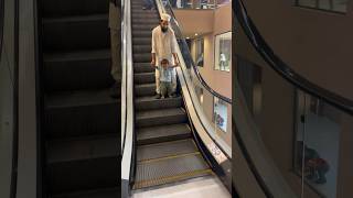 Baby on an escalator  funny escalator trend shorts youtubeshorts [upl. by Ecyak127]