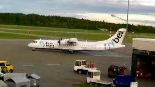 Flybe Nordic ATR72 takeoff at Vaasa airport [upl. by Aneeroc244]