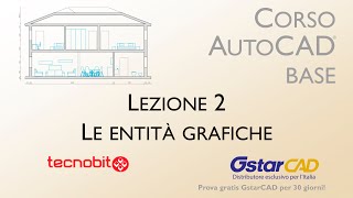 Corso AutoCAD Base Lezione 2 Le entità grafiche [upl. by Akenat]