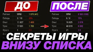 💥 КАК ИГРАТЬ ВНИЗУ СПИСКА ● ОБУЧЕНИЕ ОТ СТАТИСТА 30 ● МИР ТАНКОВ [upl. by Sices392]