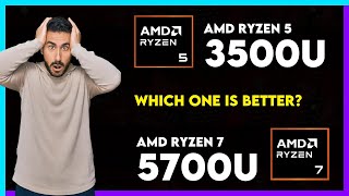 AMD Ryzen 5 3500U vs AMD Ryzen 7 5700U Comparison [upl. by Ecirtaemed211]