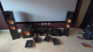 DOLBY ATMOS Klipsch 512 Reference Premiere w Epson 4050 and 145 SCREEN DOLBY ATMOS [upl. by Anica]