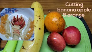 🔴LETS CUTTING🗡️🗡️🍌🍌 BANANAampAPPLES🍎🍎 ASMR [upl. by Carilla]