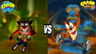 Crash warth of cortex vs Crash twinsanity  Levels of chase [upl. by Barbour574]