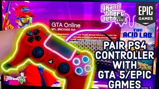 How to use ps4 controller in GTA 5 With Epic Games [upl. by Danice569]