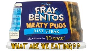 Fray Bentos Just Steak Meaty Puds  WHAT ARE WE EATING  The Wolfe Pit [upl. by Hayn]