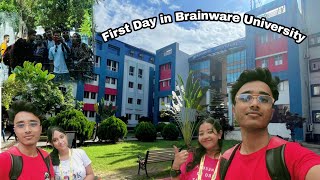 First day in Brainware University❤️Full campus tour Kolkata Best college [upl. by Uzial504]