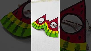 Watermelon glasses Design idea Unique Craft video viralshort shortsfeed youtubeshorts kidscraft [upl. by Goddord858]