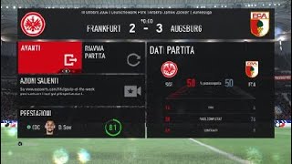 FIFA 22 Modalità Carriera 8 giornata della Bundesliga Entraicht Francoforte Ausburg [upl. by Odracir]