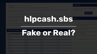 Hlpcash hlpcashsbs  Fake or Real [upl. by Camilla]