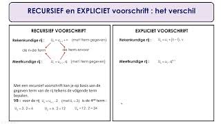 Rijen 2 Recursief en Expliciet voorschrift [upl. by Aneez156]